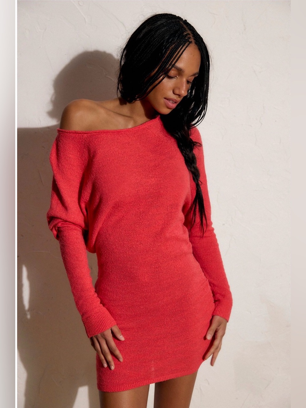 Free People Double Take Sweater Mini Dress. NWT. Miami beet
